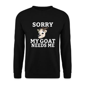 Goat Gift Goat Lover Gift - Unisex Sweatshirt - black - Front - Alina (178cm) & Michal (187cm)