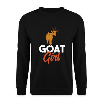 Goat Gift Goat Lover Gift - Unisex Sweatshirt - black - Front - Alina (178cm) & Michal (187cm)