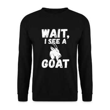 Goat Gift Goat Lover Gift - Unisex Sweatshirt - black - Front - Alina (178cm) & Michal (187cm)