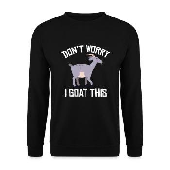 Goat Gift Goat Lover Gift - Unisex Sweatshirt - black - Front - Alina (178cm) & Michal (187cm)
