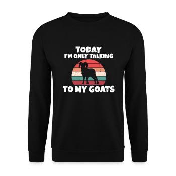 Goat Gift Goat Lover Gift - Unisex Sweatshirt - black - Front - Alina (178cm) & Michal (187cm)