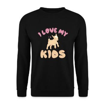 Goat Gift Goat Lover Gift - Unisex Sweatshirt - black - Front - Alina (178cm) & Michal (187cm)