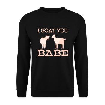Goat Gift Goat Lover Gift - Unisex Sweatshirt - black - Front - Alina (178cm) & Michal (187cm)