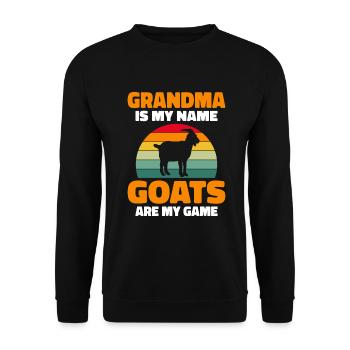 Goat Gift Goat Lover Gift - Unisex Sweatshirt - black - Front - Alina (178cm) & Michal (187cm)