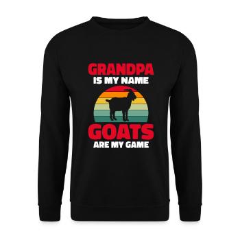 Goat Gift Goat Lover Gift - Unisex Sweatshirt - black - Front - Alina (178cm) & Michal (187cm)