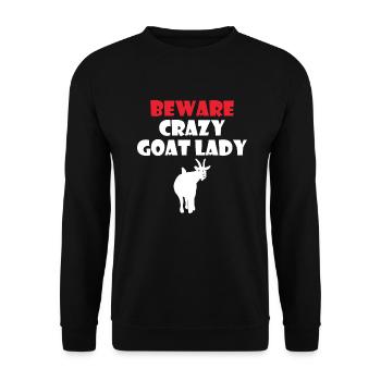 Goat Gift Goat Lover Gift - Unisex Sweatshirt - black - Front - Alina (178cm) & Michal (187cm)