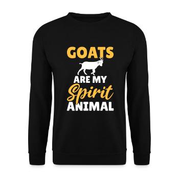 Goat Gift Goat Lover Gift - Unisex Sweatshirt - black - Front - Alina (178cm) & Michal (187cm)