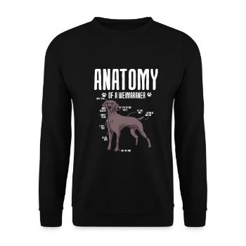 Weimaraner - Unisex Sweatshirt - black - Front - Alina (178cm) & Michal (187cm)