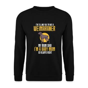 Weimaraner - Unisex Pullover - Schwarz - Vorne - Alina (178cm) & Michal (187cm)