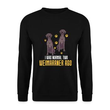 Weimaraner - Unisex Pullover - Schwarz - Vorne - Alina (178cm) & Michal (187cm)