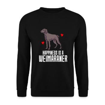 Weimaraner - Unisex Pullover - Schwarz - Vorne - Alina (178cm) & Michal (187cm)