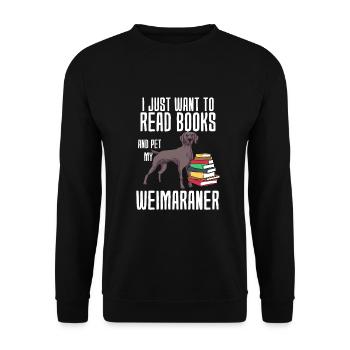 Weimaraner - Unisex Pullover - Schwarz - Vorne - Alina (178cm) & Michal (187cm)