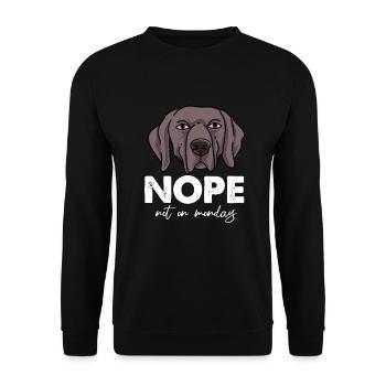 Weimaraner - Sweat-shirt Unisexe - noir - Devant - Alina (178cm) & Michal (187cm)