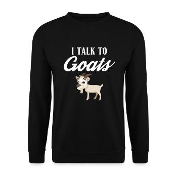 Goat Gift Goat Lover Gift - Unisex Sweatshirt - black - Front - Alina (178cm) & Michal (187cm)