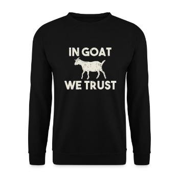 Goat Gift Goat Lover Gift - Unisex Sweatshirt - black - Front - Alina (178cm) & Michal (187cm)