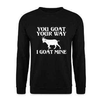 Goat Gift Goat Lover Gift - Unisex Sweatshirt - black - Front - Alina (178cm) & Michal (187cm)