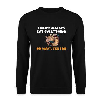 Ziegengeschenk Ziegenliebhaber Geschenk - Unisex Pullover - Schwarz - Vorne - Alina (178cm) & Michal (187cm)