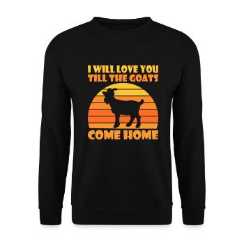 Goat Gift Goat Lover Gift - Unisex Sweatshirt - black - Front - Alina (178cm) & Michal (187cm)