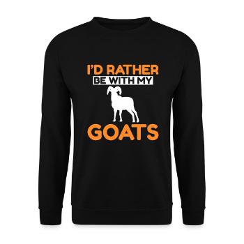 Goat Gift Goat Lover Gift - Unisex Sweatshirt - black - Front - Alina (178cm) & Michal (187cm)