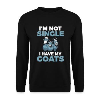 Goat Gift Goat Lover Gift - Unisex Sweatshirt - black - Front - Alina (178cm) & Michal (187cm)