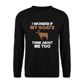 Goat Gift Goat Lover Gift - Unisex Sweatshirt - black - Front - Alina (178cm) & Michal (187cm)