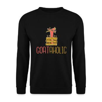 Goat Gift Goat Lover Gift - Unisex Sweatshirt - black - Front - Alina (178cm) & Michal (187cm)
