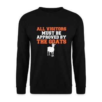 Goat Gift Goat Lover Gift - Unisex Sweatshirt - black - Front - Alina (178cm) & Michal (187cm)