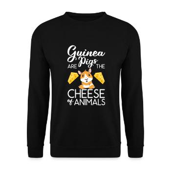 Cadeau de cochon d’Inde mignon - Sweat-shirt Unisexe - noir - Devant - Alina (178cm) & Michal (187cm)
