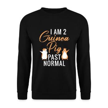 Cadeau de cochon d’Inde mignon - Sweat-shirt Unisexe - noir - Devant - Alina (178cm) & Michal (187cm)
