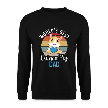 Cadeau de cochon d’Inde mignon - Sweat-shirt Unisexe - noir - Devant - Alina (178cm) & Michal (187cm)