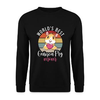 Cadeau de cochon d’Inde mignon - Sweat-shirt Unisexe - noir - Devant - Alina (178cm) & Michal (187cm)