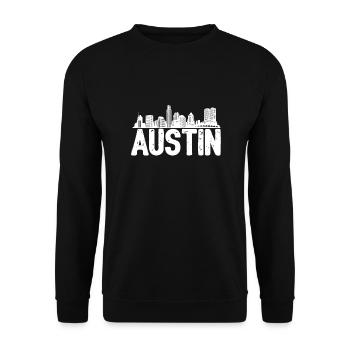 Austin Skyline - Unisex Pullover - Schwarz - Vorne - Alina (178cm) & Michal (187cm)