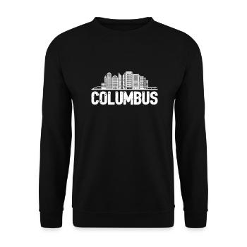 Columbus Skyline - Unisex Sweatshirt - black - Front - Alina (178cm) & Michal (187cm)