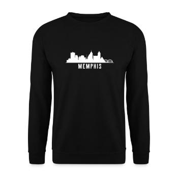 Memphis Skyline - Unisex Sweatshirt - black - Front - Alina (178cm) & Michal (187cm)