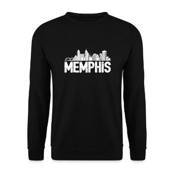 Memphis Skyline - Unisex Sweatshirt - black - Front - Alina (178cm) & Michal (187cm)
