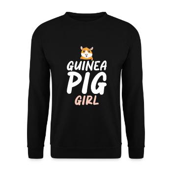 Cadeau de cochon d’Inde mignon - Sweat-shirt Unisexe - noir - Devant - Alina (178cm) & Michal (187cm)