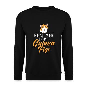 Cadeau de cochon d’Inde mignon - Sweat-shirt Unisexe - noir - Devant - Alina (178cm) & Michal (187cm)