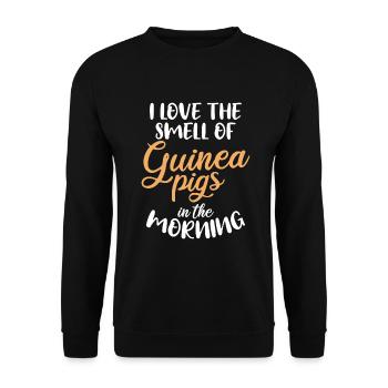 Cadeau de cochon d’Inde mignon - Sweat-shirt Unisexe - noir - Devant - Alina (178cm) & Michal (187cm)