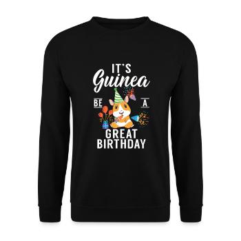 Cadeau de cochon d’Inde mignon - Sweat-shirt Unisexe - noir - Devant - Alina (178cm) & Michal (187cm)