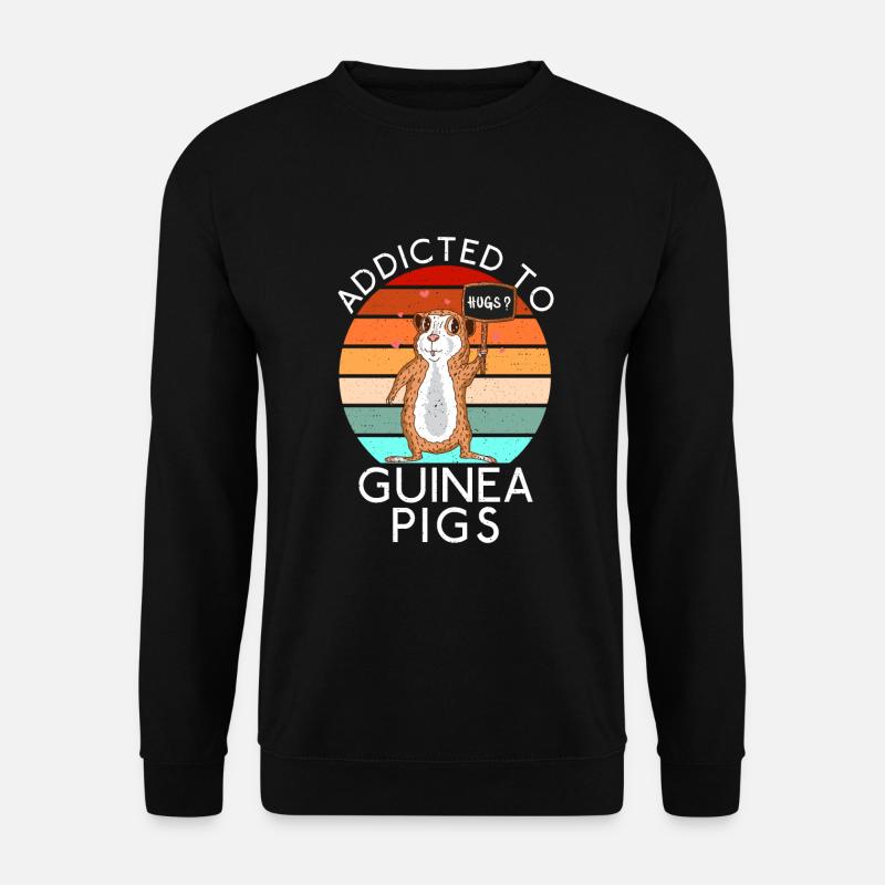 Süßes Meerschweinchen Geschenk - Unisex Pullover - Schwarz