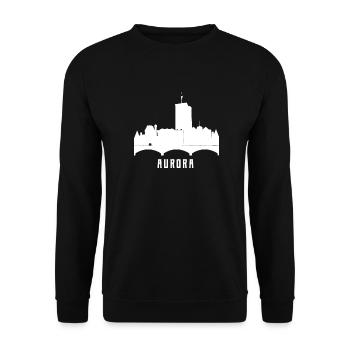 Aurora Skyline - Sweat-shirt Unisexe - noir - Devant - Alina (178cm) & Michal (187cm)
