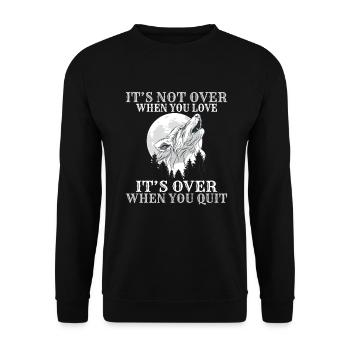 Wolf Gifts Wolf Lover - Unisex Sweatshirt - black - Front - Alina (178cm) & Michal (187cm)