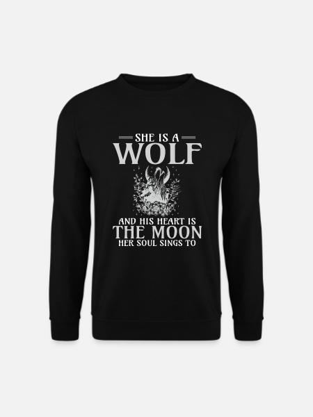 Wolf Geschenke Wolf Lover - Unisex Pullover - Schwarz