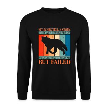 Wolf Gifts Wolf Lover - Unisex Sweatshirt - black - Front - Alina (178cm) & Michal (187cm)