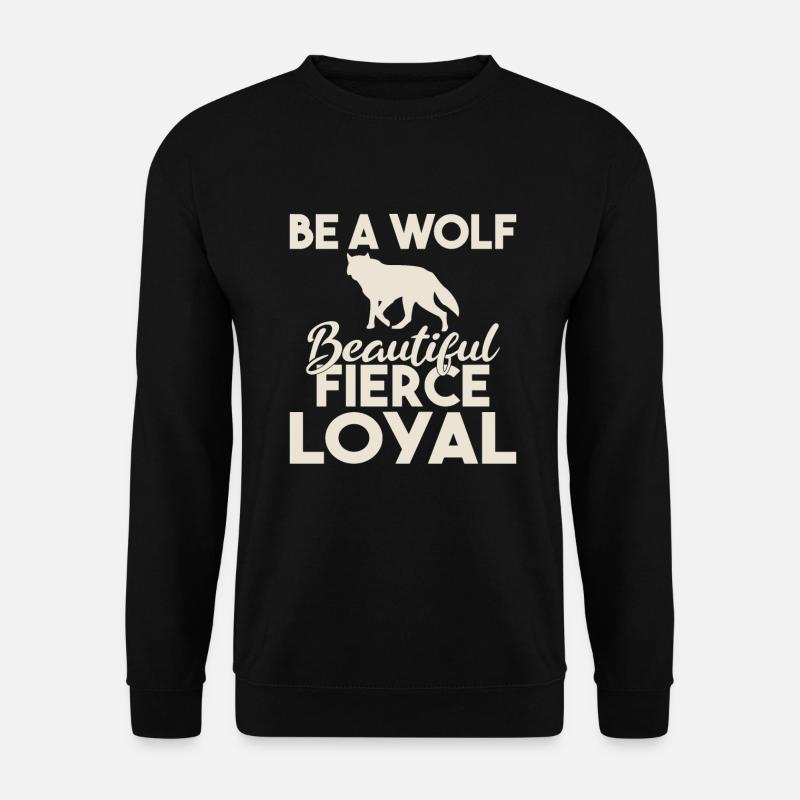 Wolf Geschenke Wolf Liebhaber - Unisex Pullover - Schwarz