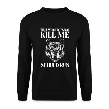 Wolf Gifts Wolf Lover - Unisex Sweatshirt - black - Front - Alina (178cm) & Michal (187cm)