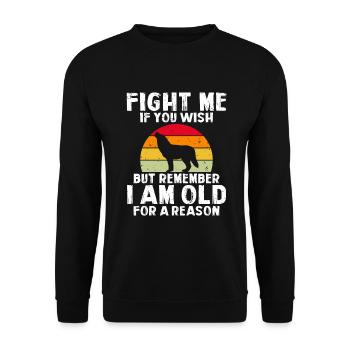 Wolf Gifts Wolf Lover - Unisex Sweatshirt - black - Front - Alina (178cm) & Michal (187cm)