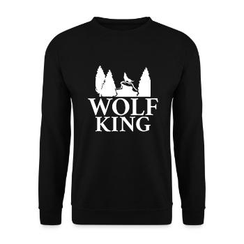 Wolf Gifts Wolf Lover - Unisex Sweatshirt - black - Front - Alina (178cm) & Michal (187cm)