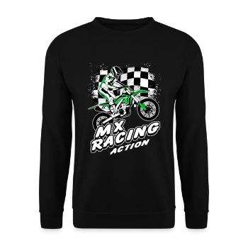 Supercross - Moto Cross - Motocross - Unisex Sweatshirt - black - Front - Alina (178cm) & Michal (187cm)