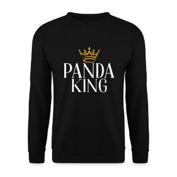 Panda Gifts Panda Lover - Unisex Sweatshirt - black - Front - Alina (178cm) & Michal (187cm)